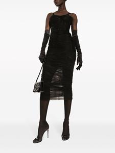 Dolce & Gabbana draped tulle corset dress - Zwart