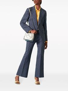 Gucci GG jacquard flared trousers - Blauw