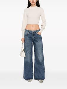 AGOLDE Clara organic-cotton flared jeans - Blauw