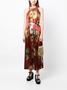 Ulla Johnson Amiko floral-print pleated dress - Rood