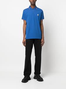 Moncler Poloshirt met logo-kraag - Blauw