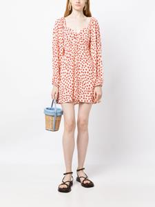 Faithfull the Brand Mini-jurk met bloemenprint - Beige