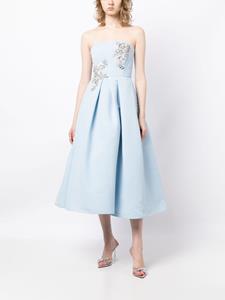Sachin & Babi Sydney floral-appliqué dress - Blauw