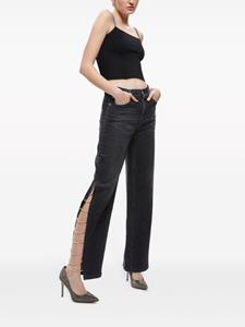 Alice + olivia Gayle crystal-embellisjed straight-leg jeans - Zwart