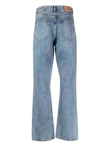 Jeanerica logo-patch organic cotton straight-leg jeans - Blauw