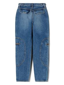 RE/DONE Racer high-rise cotton tapered jeans - Blauw