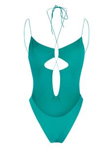Amazuìn open-back halterneck swimsuit - Groen