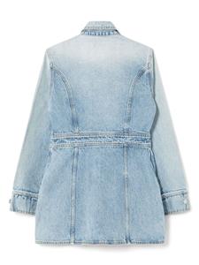 RE/DONE Trucker spread-collar organic cotton denim dress - Blauw