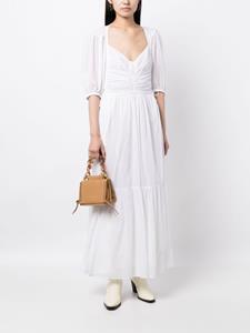 MARANT ÉTOILE Leoniza gathered midi dress - Wit