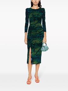 DVF Diane von Furstenberg Priyanka reversible mesh midi dress - Zwart