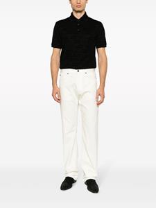 Dolce & Gabbana logo-print cotton polo shirt - Zwart