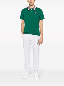 Casablanca knitted-collar polo shirt - Groen