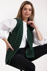 Studio Anneloes Florine sls graphic blazer - army/emerald - 08181
