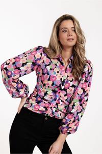 Studio Anneloes Novi flowery chiffon blouse - multi color - 08650