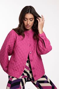Studio Anneloes Palm quilted jacket - raspberry - 09029