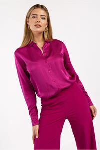 Studio Anneloes Bibby satin blouse - raspberry - 08985