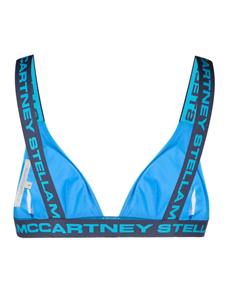 Stella McCartney Bikinitop verfraaid met logo - Blauw