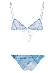 Natasha Zinko Bikini met print - Blauw