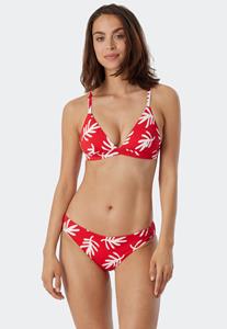 Schiesser Bikini-triangeltop uitneembare cups verstelbare bandjes koraalrood - Mix & Match Coral Life 