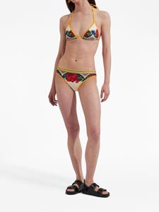 La DoubleJ Bikinislip met print - Beige