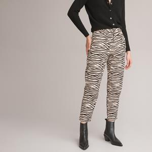 LA REDOUTE COLLECTIONS Mom jeans met hoge taille, dierenprint