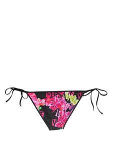 Versace Bikinislip met bloemenprint - Zwart