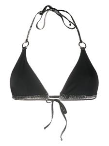 Louisa Ballou Bikinitop met grafische print - Zwart