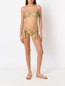 Amir Slama Bikini met palmblad print - Oranje