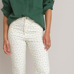 LA REDOUTE COLLECTIONS Rechte jeans, bloemenprint, hoge taille
