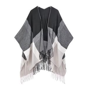 Lascana XXL-sjaal Sjaaltje met franje Poncho in behaaglijk zachte kwaliteit en met franje