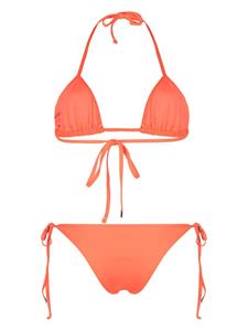 The Attico Bikini met logoprint - Oranje