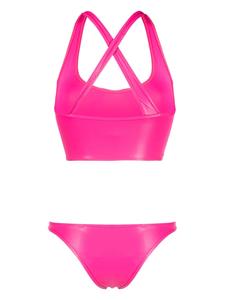 The Attico Bikini met geborduurd logo - Roze