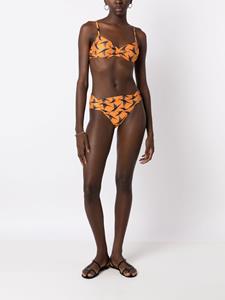 Lygia & Nanny Bikinislip met gedrapeerde taille - Oranje