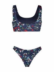 Emporio Armani Bikini met bloemenprint - Blauw