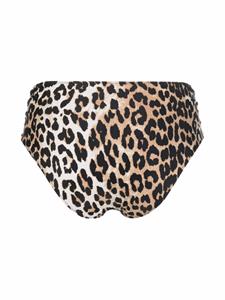 GANNI Bikinislip met luipaardprint - Bruin