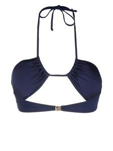 Moschino Bikinitop met halternek - Blauw