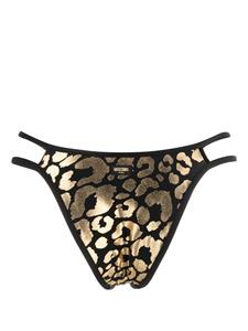Moschino Bikinislip met luipaardprint - Zwart
