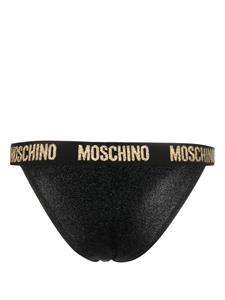 Moschino Bikinislip met logoband - Zwart