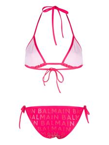 Balmain Bikini met logoprint - Roze