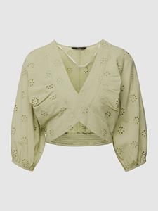 Vero Moda Korte blouse met ajourpatroon, model 'MAJA'