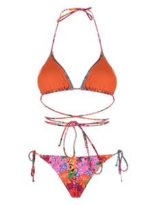 Reina Olga Bikini met bloemenprint - Oranje