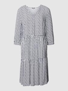 Montego Midi-jurk van viscose met all-over motief