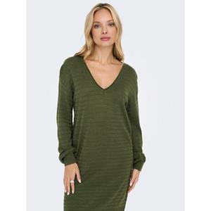 Only Tricotjurk ONLCATA LS V-NECK DRESS CC KNT