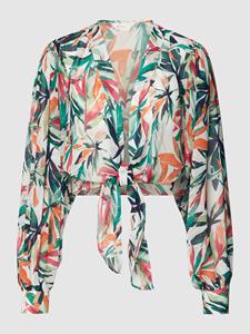 Apricot Wikkelblouse met all-over print