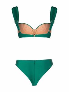 Noire Swimwear Glanzende bikini - Groen