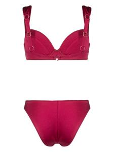 Noire Swimwear Bikini met schelp amulet - Rood