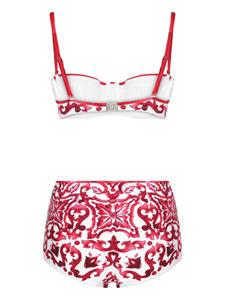 Dolce & Gabbana Bikini met print - Rood