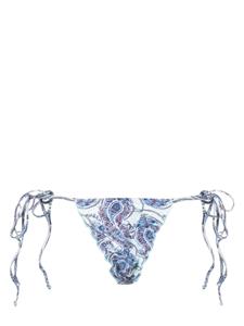 Frankies Bikinis Bikinislip met paisley-print - Blauw
