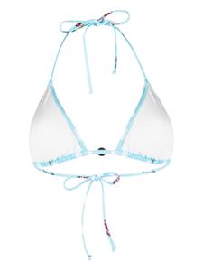 Versace Bikinitop met vlinderprint - Blauw