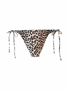 GANNI Bikinislip met luipaardprint - Beige